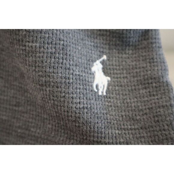 Polo Ralph Lauren PWLC2F Men's Sz 2XL Charcoal Heather Waffle L/S Crew Shirt - Picture 5 of 8